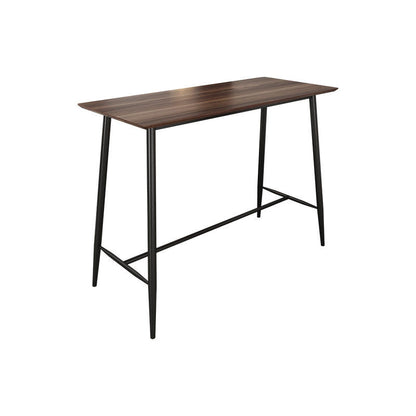 Rectangle Bar Table Contemporary Bar Table with Trestle Base,47.24"W x 23.62"L x 41.34"H Brown Clearhalo 'Bar Furniture' 'Bar Tables' 'bar_tables' 'Furniture' 'furniture_bar_tables' 'Kitchen & Dining Furniture' 4806940