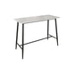 Rectangle Bar Table Contemporary Bar Table with Trestle Base,47.24"W x 23.62"L x 41.34"H White-Gold Clearhalo 'Bar Furniture' 'Bar Tables' 'bar_tables' 'Furniture' 'furniture_bar_tables' 'Kitchen & Dining Furniture' 4806943