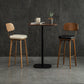 Industrial Round Bar Counter Table Wooden Dining Table for Kitchen 23.6"L x 23.6"W x 41.3"H Black Without Chairs Clearhalo 'Bar Furniture' 'Bar Tables' 'bar_tables' 'furn' 'furn_bar_tables' 'Furniture' 'furniture_bar_tables' 'Kitchen & Dining Furniture' 4806945