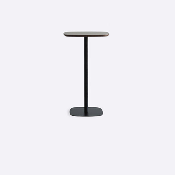 Industrial Round Bar Counter Table Wooden Dining Table for Kitchen 23.6"L x 23.6"W x 37.4"H Black Without Chairs Clearhalo 'Bar Furniture' 'Bar Tables' 'bar_tables' 'furn' 'furn_bar_tables' 'Furniture' 'furniture_bar_tables' 'Kitchen & Dining Furniture' 4806949