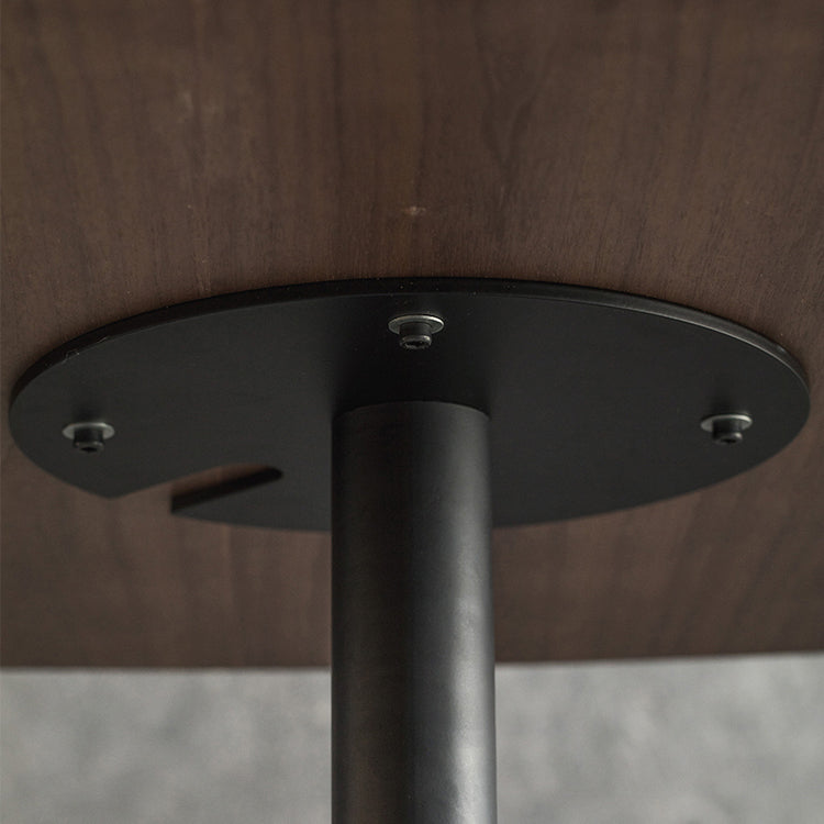 Industrial Round Bar Counter Table Wooden Dining Table for Kitchen Clearhalo 'Bar Furniture' 'Bar Tables' 'bar_tables' 'furn' 'furn_bar_tables' 'Furniture' 'furniture_bar_tables' 'Kitchen & Dining Furniture' 4806953
