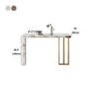Nordic Glam Style Rectangle Bar Counter Table Sintered Stone Dining Table with Metal Legs Clearhalo 'Bar Furniture' 'Bar Tables' 'bar_tables' 'furn' 'furn_bar_tables' 'Furniture' 'furniture_bar_tables' 'Kitchen & Dining Furniture' 4806967