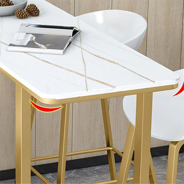 Nordic Style Rectangle Bar Counter Table Sintered Stone Dining Table for Kitchen Clearhalo 'Bar Furniture' 'Bar Tables' 'bar_tables' 'furn' 'furn_bar_tables' 'Furniture' 'furniture_bar_tables' 'Kitchen & Dining Furniture' 4806991