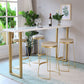 Wood Top Bar Dining Table Traditional Luxury Rectangle Bar Table with Sled Base 86.6"L x 15.7"W x 41.3"H Without Chairs Clearhalo 'Bar Furniture' 'Bar Tables' 'bar_tables' 'furn' 'furn_bar_tables' 'Furniture' 'furniture_bar_tables' 'Kitchen & Dining Furniture' 4807001