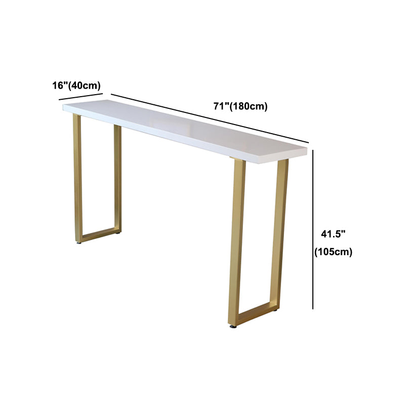 Wood Top Bar Dining Table Traditional Luxury Rectangle Bar Table with Sled Base Clearhalo 'Bar Furniture' 'Bar Tables' 'bar_tables' 'furn' 'furn_bar_tables' 'Furniture' 'furniture_bar_tables' 'Kitchen & Dining Furniture' 4807010