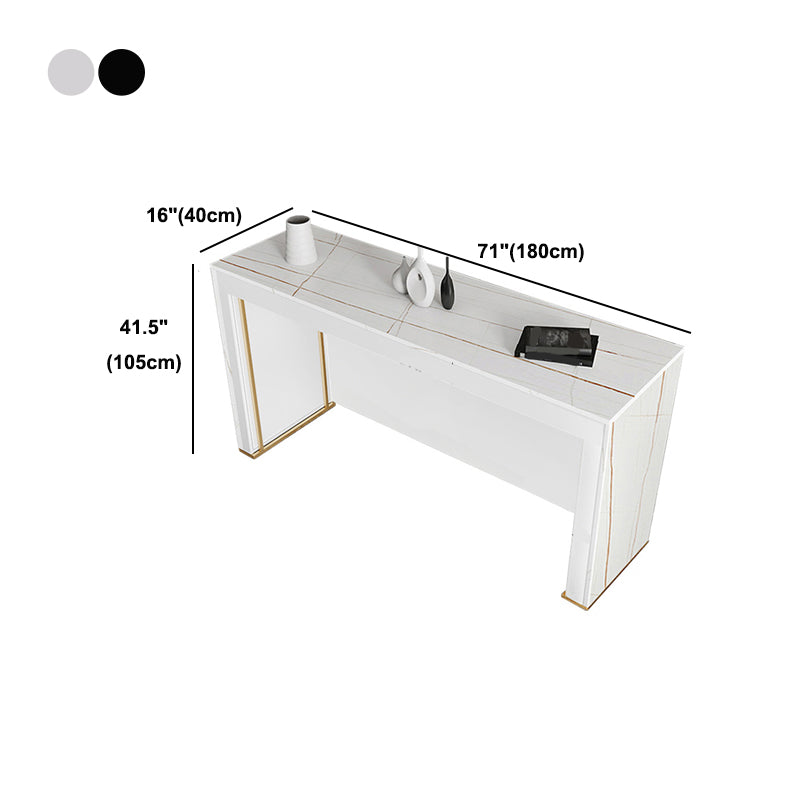 Modern Rectangle Bar Counter Table Sintered Stone Dining Table for Kitchen Clearhalo 'Bar Furniture' 'Bar Tables' 'bar_tables' 'furn' 'furn_bar_tables' 'Furniture' 'furniture_bar_tables' 'Kitchen & Dining Furniture' 4807027