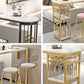 Stone Top Bar Dining Table Traditional Luxury Bar Table with Sled Base Clearhalo 'Bar Furniture' 'Bar Tables' 'bar_tables' 'furn' 'furn_bar_tables' 'Furniture' 'furniture_bar_tables' 'Kitchen & Dining Furniture' 4807053