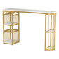 Stone Top Bar Dining Table Traditional Luxury Bar Table with Sled Base Gold Free Form Clearhalo 'Bar Furniture' 'Bar Tables' 'bar_tables' 'furn' 'furn_bar_tables' 'Furniture' 'furniture_bar_tables' 'Kitchen & Dining Furniture' 4807054