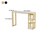 Stone Top Bar Dining Table Traditional Luxury Bar Table with Sled Base Clearhalo 'Bar Furniture' 'Bar Tables' 'bar_tables' 'furn' 'furn_bar_tables' 'Furniture' 'furniture_bar_tables' 'Kitchen & Dining Furniture' 4807060