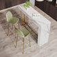 Nordic Rectangle Bar Counter Table Sintered Stone Dining Table for Kitchen 70.9"L x 15.7"W x 39.4"H White Without Chairs Clearhalo 'Bar Furniture' 'Bar Tables' 'bar_tables' 'furn' 'furn_bar_tables' 'Furniture' 'furniture_bar_tables' 'Kitchen & Dining Furniture' 4807072