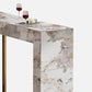 Nordic Glam Rectangle Bar Counter Table Sintered Stone Dining Table for Kitchen Clearhalo 'Bar Furniture' 'Bar Tables' 'bar_tables' 'furn' 'furn_bar_tables' 'Furniture' 'furniture_bar_tables' 'Kitchen & Dining Furniture' 4807092