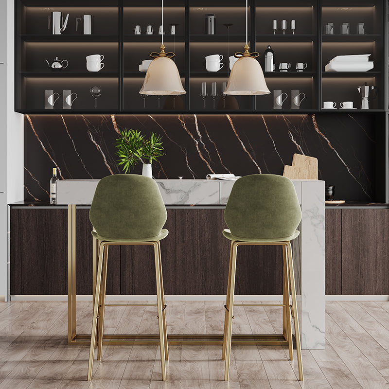 Contemporary Style Rectangle Bar Counter Table Sintered Stone Dining Table for Kitchen 55.1"L x 15.7"W x 39.4"H White Without Chairs Clearhalo 'Bar Furniture' 'Bar Tables' 'bar_tables' 'furn' 'furn_bar_tables' 'Furniture' 'furniture_bar_tables' 'Kitchen & Dining Furniture' 4807101