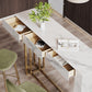 Contemporary Style Rectangle Bar Counter Table Sintered Stone Dining Table for Kitchen Clearhalo 'Bar Furniture' 'Bar Tables' 'bar_tables' 'furn' 'furn_bar_tables' 'Furniture' 'furniture_bar_tables' 'Kitchen & Dining Furniture' 4807105