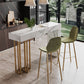 Contemporary Style Rectangle Bar Counter Table Sintered Stone Dining Table for Kitchen Clearhalo 'Bar Furniture' 'Bar Tables' 'bar_tables' 'furn' 'furn_bar_tables' 'Furniture' 'furniture_bar_tables' 'Kitchen & Dining Furniture' 4807108