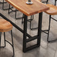 Pine Wood Bar Table Industrial Bar Dining Table with Trestle Base Clearhalo 'Bar Furniture' 'Bar Tables' 'bar_tables' 'furn' 'furn_bar_tables' 'Furniture' 'furniture_bar_tables' 'Kitchen & Dining Furniture' 4807121