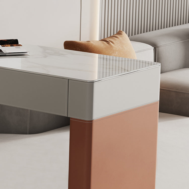 Contemporary Rectangle Bar Counter Table Sintered Stone Dining Table for Kitchen Clearhalo 'Bar Furniture' 'Bar Tables' 'bar_tables' 'furn' 'furn_bar_tables' 'Furniture' 'furniture_bar_tables' 'Kitchen & Dining Furniture' 4807151
