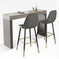 Contemporary Rectangle Bar Counter Table Sintered Stone Dining Table for Kitchen Grey Without Chairs Clearhalo 'Bar Furniture' 'Bar Tables' 'bar_tables' 'furn' 'furn_bar_tables' 'Furniture' 'furniture_bar_tables' 'Kitchen & Dining Furniture' 4807154
