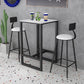 Stone Bar Dining Table Contemporary Bar Table with Trestle Base White Black Clearhalo 'Bar Furniture' 'Bar Tables' 'bar_tables' 'furn' 'furn_bar_tables' 'Furniture' 'furniture_bar_tables' 'Kitchen & Dining Furniture' 4807182