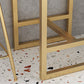 Stone Bar Dining Table Contemporary Bar Table with Trestle Base Clearhalo 'Bar Furniture' 'Bar Tables' 'bar_tables' 'furn' 'furn_bar_tables' 'Furniture' 'furniture_bar_tables' 'Kitchen & Dining Furniture' 4807185