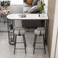White Stone Bar Dining Table Contemporary Bar Table with Sled Base Clearhalo 'Bar Furniture' 'Bar Tables' 'bar_tables' 'Furniture' 'furniture_bar_tables' 'Kitchen & Dining Furniture' 4807207