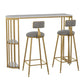 White Stone Bar Dining Table Contemporary Bar Table with Sled Base Clearhalo 'Bar Furniture' 'Bar Tables' 'bar_tables' 'Furniture' 'furniture_bar_tables' 'Kitchen & Dining Furniture' 4807210