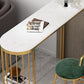 White Stone Bar Dining Table Contemporary Bar Table with Sled Base Clearhalo 'Bar Furniture' 'Bar Tables' 'bar_tables' 'Furniture' 'furniture_bar_tables' 'Kitchen & Dining Furniture' 4807211