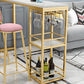Stone Rectangle Bar Table White Contemporary Bar Table with Sled Base Clearhalo 'Bar Furniture' 'Bar Tables' 'bar_tables' 'furn' 'furn_bar_tables' 'Furniture' 'furniture_bar_tables' 'Kitchen & Dining Furniture' 4807233