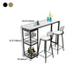 Stone Rectangle Bar Table White Contemporary Bar Table with Sled Base Clearhalo 'Bar Furniture' 'Bar Tables' 'bar_tables' 'furn' 'furn_bar_tables' 'Furniture' 'furniture_bar_tables' 'Kitchen & Dining Furniture' 4807238