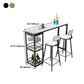 Stone Rectangle Bar Table White Contemporary Bar Table with Sled Base Clearhalo 'Bar Furniture' 'Bar Tables' 'bar_tables' 'furn' 'furn_bar_tables' 'Furniture' 'furniture_bar_tables' 'Kitchen & Dining Furniture' 4807243