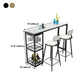 Stone Rectangle Bar Table White Contemporary Bar Table with Sled Base Clearhalo 'Bar Furniture' 'Bar Tables' 'bar_tables' 'furn' 'furn_bar_tables' 'Furniture' 'furniture_bar_tables' 'Kitchen & Dining Furniture' 4807247