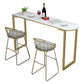 White Stone Top Bar Table Traditional Luxury Bar Table with Sled Base Gold Without Sideboard Clearhalo 'Bar Furniture' 'Bar Tables' 'bar_tables' 'furn' 'furn_bar_tables' 'Furniture' 'furniture_bar_tables' 'Kitchen & Dining Furniture' 4807275