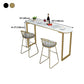White Stone Top Bar Table Traditional Luxury Bar Table with Sled Base Clearhalo 'Bar Furniture' 'Bar Tables' 'bar_tables' 'furn' 'furn_bar_tables' 'Furniture' 'furniture_bar_tables' 'Kitchen & Dining Furniture' 4807283