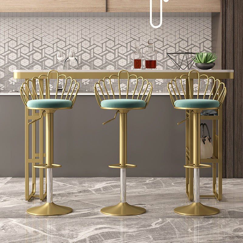 White Stone Bar Table Traditional Luxury Rectangle Bar Dining Table with Sled Base 78.7"L x 15.7"W x 41.3"H Without Chairs Clearhalo 'Bar Furniture' 'Bar Tables' 'bar_tables' 'furn' 'furn_bar_tables' 'Furniture' 'furniture_bar_tables' 'Kitchen & Dining Furniture' 4807305