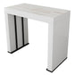 Stone Top Bar Dining Table Contemporary Bar Dining Table with Sled Base 47.2"L x 15.7"W x 41.3"H Black White Gold Clearhalo 'Bar Furniture' 'Bar Tables' 'bar_tables' 'furn' 'furn_bar_tables' 'Furniture' 'furniture_bar_tables' 'Kitchen & Dining Furniture' 4807321