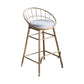 Scandinavian Design Bucket Counter Stool for Home Upholstered Bar Stools with Metal Base Gold 1 Piece Counter Stool(26"H) Clearhalo 'Bar Furniture' 'Bar Stools' 'bar_stools' 'furn' 'furn_bar_stools' 'Furniture' 'furniture_bar_stools' 'Kitchen & Dining Furniture' 4807355