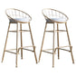 Scandinavian Design Bucket Counter Stool for Home Upholstered Bar Stools with Metal Base Gold 2 Piece Set Bar Stool(30"H) Clearhalo 'Bar Furniture' 'Bar Stools' 'bar_stools' 'furn' 'furn_bar_stools' 'Furniture' 'furniture_bar_stools' 'Kitchen & Dining Furniture' 4807368