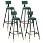 Glam Style Upholstered Fabric Stools Low Back Stools with Cushion Blackish Green 4 Piece Set Clearhalo 'Bar Furniture' 'Bar Stools' 'bar_stools' 'furn' 'furn_bar_stools' 'Furniture' 'furniture_bar_stools' 'Kitchen & Dining Furniture' 4807380