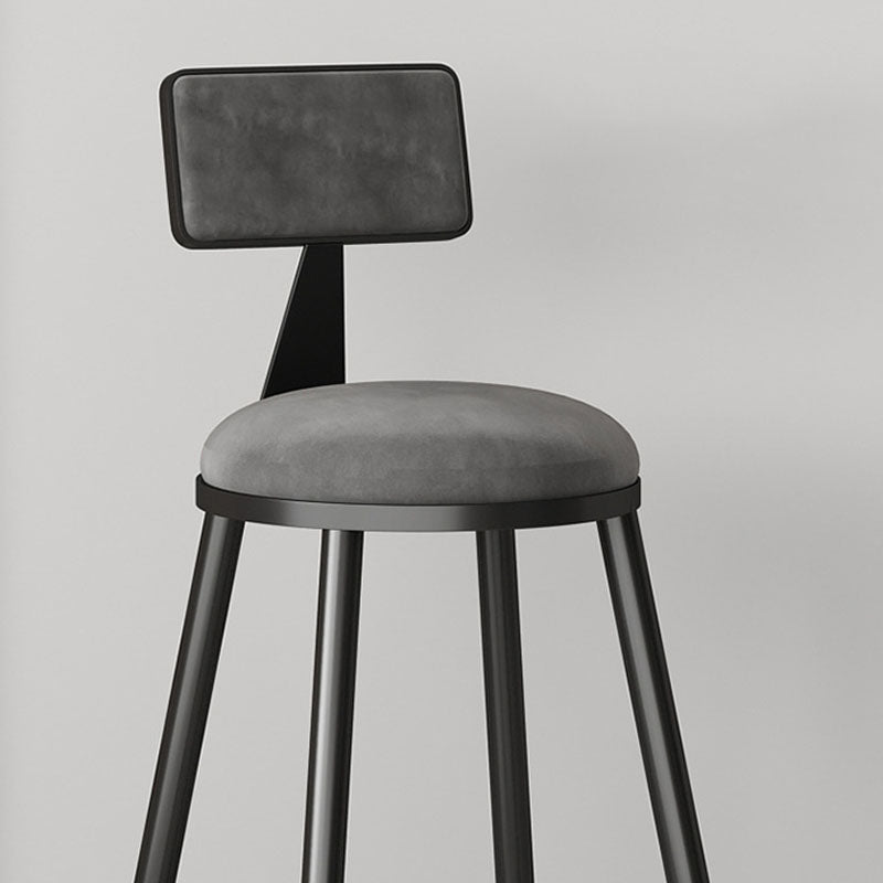 Glam Style Upholstered Fabric Stools Low Back Stools with Cushion Clearhalo 'Bar Furniture' 'Bar Stools' 'bar_stools' 'furn' 'furn_bar_stools' 'Furniture' 'furniture_bar_stools' 'Kitchen & Dining Furniture' 4807389