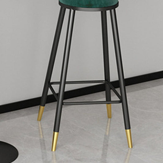 Glam Style Upholstered Fabric Stools Low Back Stools with Cushion Clearhalo 'Bar Furniture' 'Bar Stools' 'bar_stools' 'furn' 'furn_bar_stools' 'Furniture' 'furniture_bar_stools' 'Kitchen & Dining Furniture' 4807393