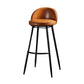 Industrial Leather Counter Stool for Home Round Barstools with Metal Base Orange 1 Piece Clearhalo 'Bar Furniture' 'Bar Stools' 'bar_stools' 'furn' 'furn_bar_stools' 'Furniture' 'furniture_bar_stools' 'Kitchen & Dining Furniture' 4807420