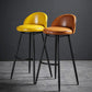 Industrial Leather Counter Stool for Home Round Barstools with Metal Base Clearhalo 'Bar Furniture' 'Bar Stools' 'bar_stools' 'furn' 'furn_bar_stools' 'Furniture' 'furniture_bar_stools' 'Kitchen & Dining Furniture' 4807436