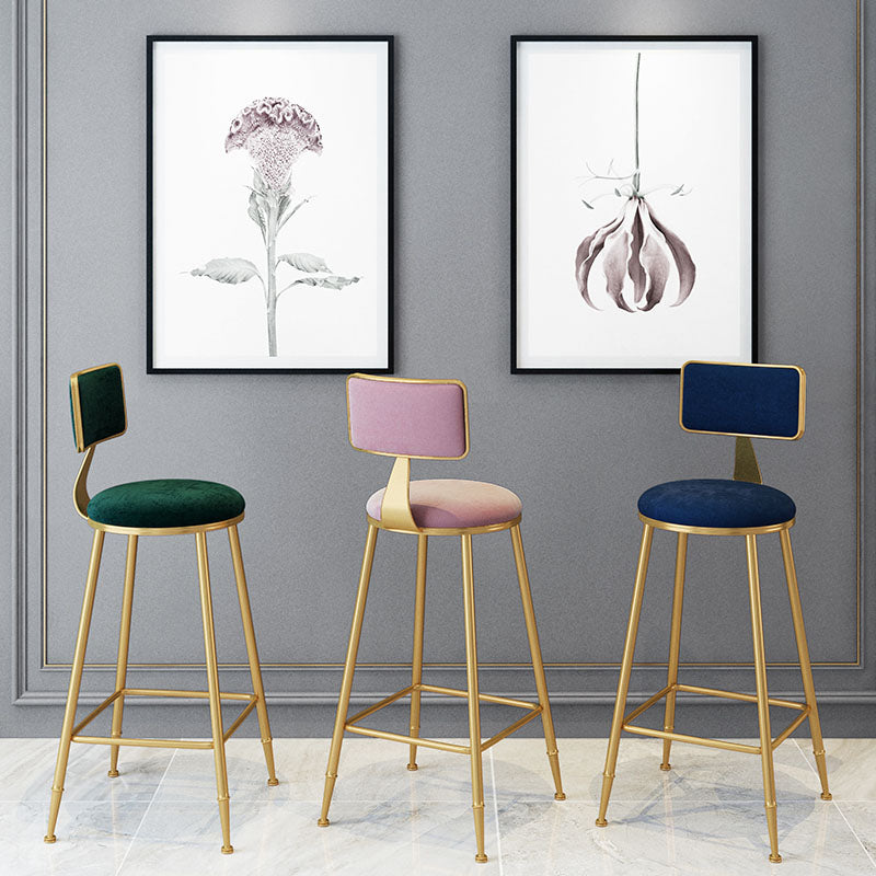 Scandinavian Round Barstools for Home Armless Stools with Metal Base Clearhalo 'Bar Furniture' 'Bar Stools' 'bar_stools' 'furn' 'furn_bar_stools' 'Furniture' 'furniture_bar_stools' 'Kitchen & Dining Furniture' 4807447