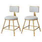 Scandinavian Round Barstools for Home Armless Stools with Metal Base White 2 Piece Set Short Stool(18"H) Clearhalo 'Bar Furniture' 'Bar Stools' 'bar_stools' 'furn' 'furn_bar_stools' 'Furniture' 'furniture_bar_stools' 'Kitchen & Dining Furniture' 4807448