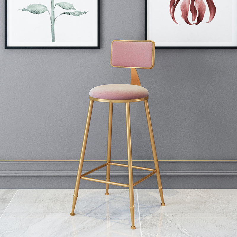 Scandinavian Round Barstools for Home Armless Stools with Metal Base Clearhalo 'Bar Furniture' 'Bar Stools' 'bar_stools' 'furn' 'furn_bar_stools' 'Furniture' 'furniture_bar_stools' 'Kitchen & Dining Furniture' 4807449