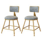 Scandinavian Round Barstools for Home Armless Stools with Metal Base Light Gray 2 Piece Set Short Stool(18"H) Clearhalo 'Bar Furniture' 'Bar Stools' 'bar_stools' 'furn' 'furn_bar_stools' 'Furniture' 'furniture_bar_stools' 'Kitchen & Dining Furniture' 4807455