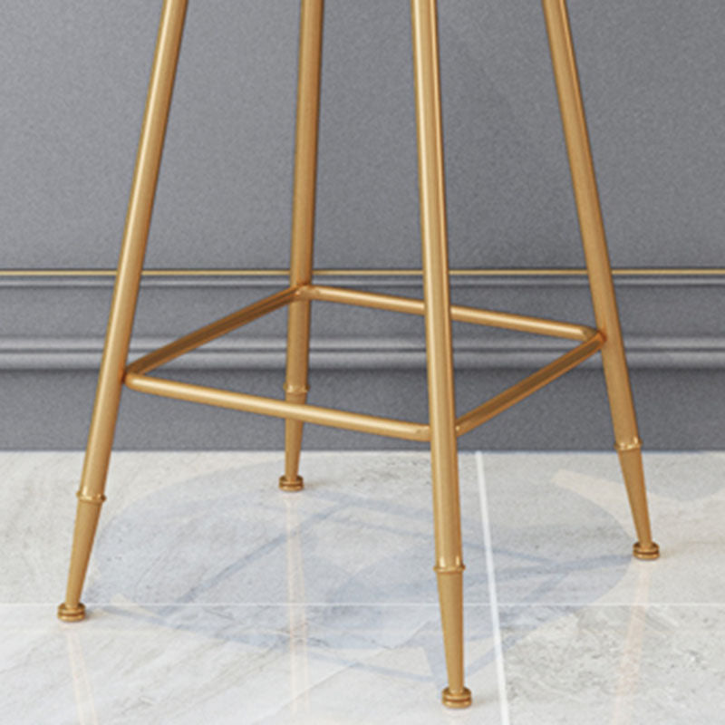 Scandinavian Round Barstools for Home Armless Stools with Metal Base Clearhalo 'Bar Furniture' 'Bar Stools' 'bar_stools' 'furn' 'furn_bar_stools' 'Furniture' 'furniture_bar_stools' 'Kitchen & Dining Furniture' 4807463