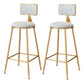 Scandinavian Round Barstools for Home Armless Stools with Metal Base White 2 Piece Set Bar Stool(30"H) Clearhalo 'Bar Furniture' 'Bar Stools' 'bar_stools' 'furn' 'furn_bar_stools' 'Furniture' 'furniture_bar_stools' 'Kitchen & Dining Furniture' 4807471