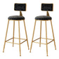 Scandinavian Round Barstools for Home Armless Stools with Metal Base Black 2 Piece Set Bar Stool(30"H) Clearhalo 'Bar Furniture' 'Bar Stools' 'bar_stools' 'furn' 'furn_bar_stools' 'Furniture' 'furniture_bar_stools' 'Kitchen & Dining Furniture' 4807473