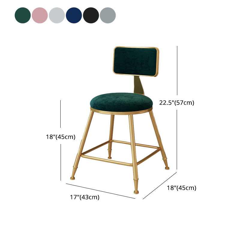 Scandinavian Round Barstools for Home Armless Stools with Metal Base Clearhalo 'Bar Furniture' 'Bar Stools' 'bar_stools' 'furn' 'furn_bar_stools' 'Furniture' 'furniture_bar_stools' 'Kitchen & Dining Furniture' 4807475