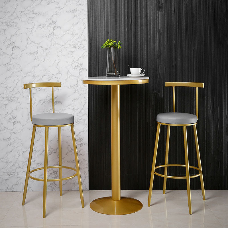 Nordic Style Upholstered Fabric Stools Armless Round Barstools for Home Clearhalo 'Bar Furniture' 'Bar Stools' 'bar_stools' 'furn' 'furn_bar_stools' 'Furniture' 'furniture_bar_stools' 'Kitchen & Dining Furniture' 4807478